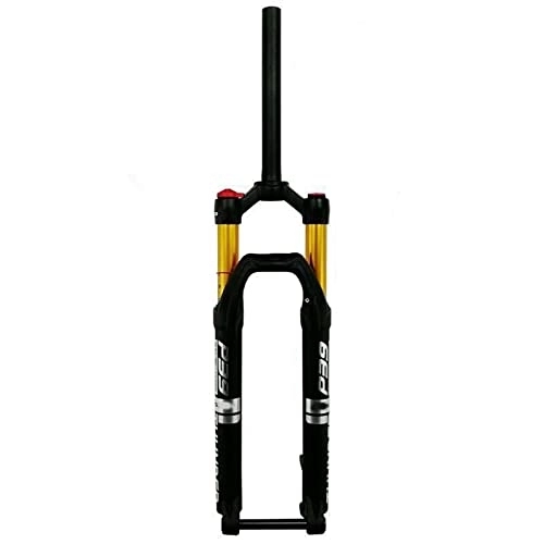 Mountain Bike Fork : SORBEZ MTB mountain bike air fork bike fork 27.5 29"barrel shaft 15 * 100 shoulder line control damping turtle rabbit adjustment (Color : 29HL black gold)
