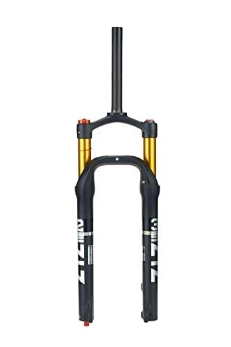 Mountain Bike Fork : splumzer Bicycle Fork, MTB Front Fork 26 Inch Ultra-Light Aluminum Alloy Mountain Bike Suspension Air Pressure Bicycle Pneumatic Shock Absorber Front Fork 4.0 Tires