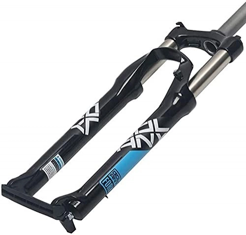 Mountain Bike Fork : SQHGFFF Mountain Bike Front Fork Bicycle MTB Fork Bicycle Suspension Fork Air Fork 26 / 27.5 / 29 Inch Aluminum Alloy Shock Absorber Spring Fork, Black / blue label Air MTB Suspension Fork