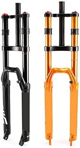 Mountain Bike Fork : stdpcxz Mountain Bicycle Suspension Forks Air Fork Manual Lockout Double Shoulder Air Fork Air Suspension Fork 26 / 27.5 / 29 yellow, 27.5(26)