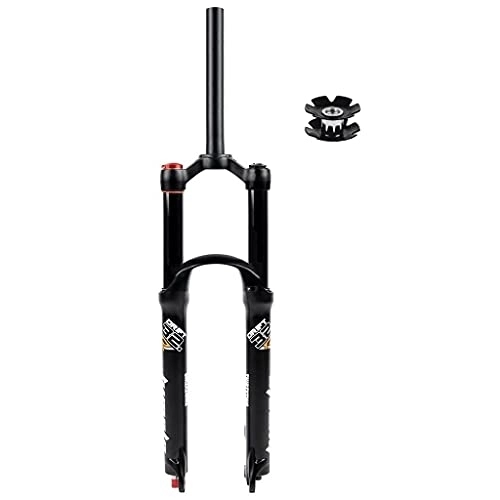 Mountain Bike Fork : Straight Threadless Rebound Adjustment Bicycle Front Fork 26 / 27.5 / 29 Inch, 160mm Travel Tapered And Magnesium Alloy Air MTB Suspension Fork Black(Size:27.5 INCH, Color:STRAIGHT MANUAL LOCKOUT)