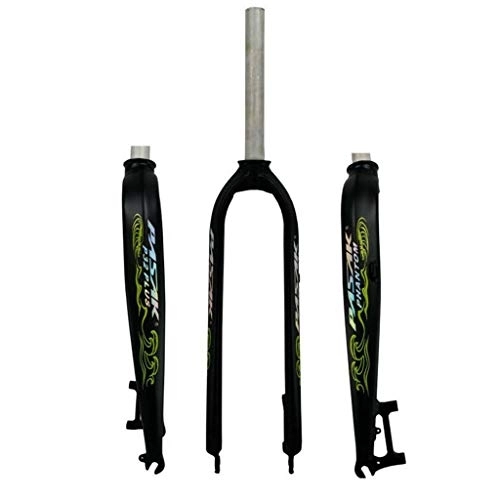 Mountain Bike Fork : SuIcra 26 / 27.5 / 29in Bike Suspension Forks, 700C Highway Pure Disc Brake 28.6 Straight Tube Aluminum Alloy Mountain Front Fork (Color : Green)