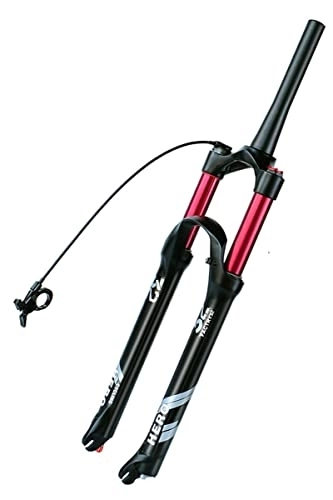 Mountain Bike Fork : SuIcra Bike Suspension Fork 26 / 27.5 / 29'' MTB Air Fork 115mm Travel 1-1 / 8 Straight / Tapered Bicycle Front Fork Rebound Adjustable Disc Brake QR 9mm (Color : Tapered RL, Size : 27.5inch)