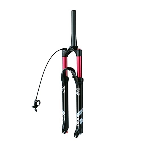 Mountain Bike Fork : SuIcra Mountain Bike Fork 26 / 27.5 / 29 Inch Manual / Remote Lockout Travel 140mm MTB Air Suspension Magnesium Alloy Fork Rebound Adjustment QR 9 * 100mm Tapered Tube (Color : Remote, Size : 27.5 inch)