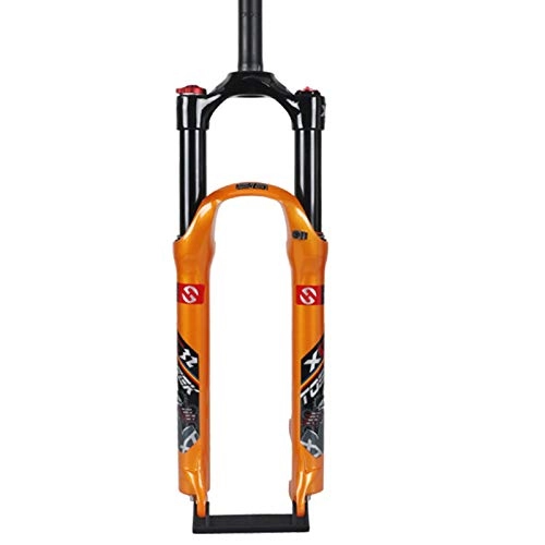 Mountain Bike Fork : Suspension Bicycle Front Fork 26 / 27.5 inch Mountain Bike Suspension Fork Bike Downhill Fork MTB Suspension Forks Ultralight Gas Shock Absorber Travel: 120mm A, 26inchs