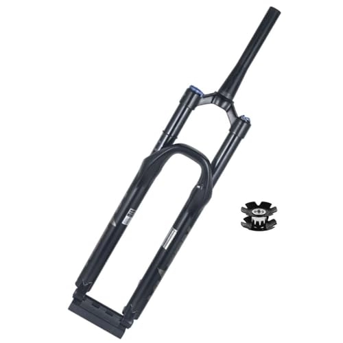 Mountain Bike Fork : Suspension Fork 26 / 27.5 / 29 Inches HL 120mm Travel Mountain Bike Front Fork Air Damping 1-1 / 2" Tapered Tube 110x15mm Thru Axle (Color : Black, Size : 29inch) (Black 27.5inch)