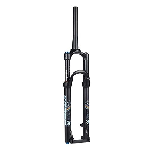Mountain Bike Fork : Suspension Fork Bike, Mountain Bicycle Suspension Fork Magnesium Alloy 26 27.5 29 Inch Bike Front Fork Air Shock Absorber Manual Lock Disc Brake, Straight Tube or Conical Tube, Travel 120mm