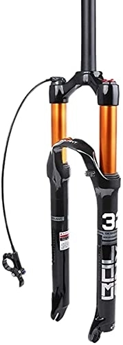 Mountain Bike Fork : Suspension Forks 26 / 27.5 / 29in Mountain Bike Suspension Fork, Air Damping Magnesium Alloy Suspension Fork for Disc Brake Bicycle Travel 100mm QR 9mm Accessories (Color : B-straight, Size : 27.5inch)