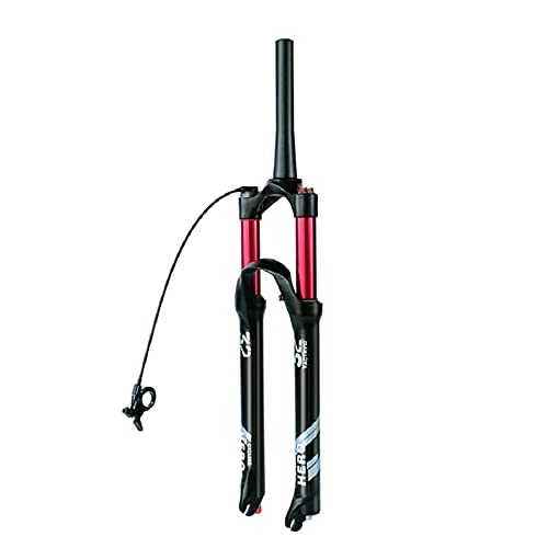 Mountain Bike Fork : Suspension Forks Magnesium Alloy MTB Air Fork Travel 120mm Cone tube 1-1 / 2" Front Fork Front fork Damping Adjustment Wire Control QR 9 * 100mm 26 27.5 29in, 26in