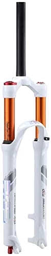 Mountain Bike Fork : Suspension Forks Mountain Bike Front Forks 26 / 27.5 Inch, Ultralight Alloy 1-1 / 8" MTB Downhill Suspension Forks, Bicycle Air Forks Accessories (Color : White, Size : 27.5 inch)