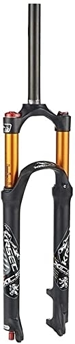 Mountain Bike Fork : Suspension Forks MTB Suspension Fork 26" 27.5" 29" Bike, 1-1 / 8" Magnesium Alloy Travel 120mm Road Mountain Bicycle Air Forks Accessories (Color : Black-gold, Size : 26 inch)