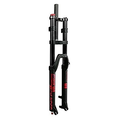 Mountain Bike Fork : Suspension MTB fork 27.5 / 29 inches, Hydraulic mountain bike fork 1-1 / 8"straight tube Unisex 160mm spring damping adjustment fork (Color : Red, Size : 27.5 inch)