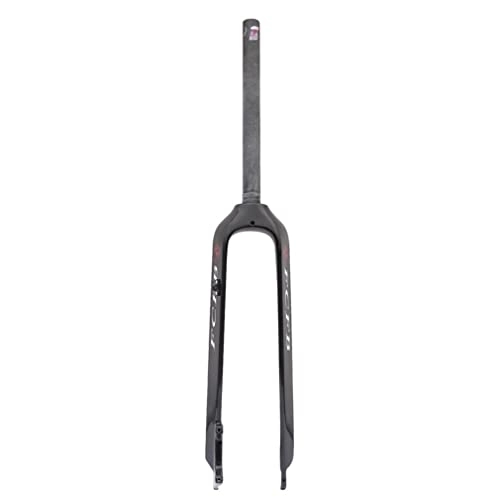 Mountain Bike Fork : TCXSSL MTB Bike Fork 26 / 27.5 / 29 Inch Carbon Fiber Rigid Fork Disc Brake Quick Release Front Fork 1-1 / 8'' Threadless Straight (Color : 29inch Black)