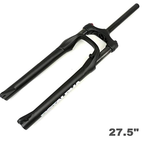 Mountain Bike Fork : TESITE Mountain bike forks 27.5 Inch Straight Tube Bicycle Front Fork Oil pressure locking Damping adjustment Disc brake / For Bicycle Accessories