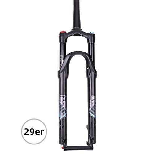 Mountain Bike Fork : TESITE Mountain bike forks 29 Inch Tapered Tube Bicycle Front Fork Air pressure Shoulder Control Damping adjustment / For Bicycle Accessories