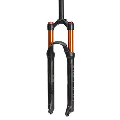 Mountain Bike Fork : TESITE Mountain bike forks Damping adjustment Air pressure suspension fork Straight Tube Wire Control / Shoulder Control For Bicycle Accessories