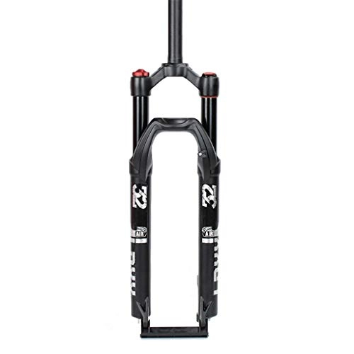 Mountain Bike Fork : TESITE Mountain bike forks suspension fork / Air pressure Straight Tube Shoulder Control / Damping adjustment Rebound adjustment Travel:120mm