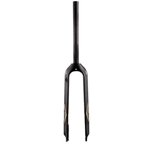 Mountain Bike Fork : TIANPIN Carbon Fiber Front Fork, 100 Mm Stroke, Hard Fork Disc Brake, 26 / 27.5 / 29 Bicycle Disc Brake Rigid Front Fork, 26