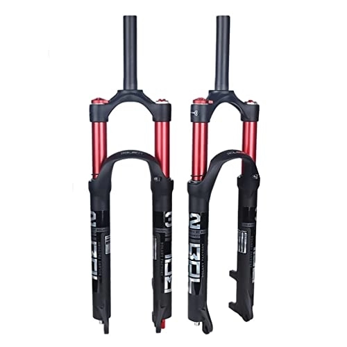 Mountain Bike Fork : TISORT Rebound Adjust MTB Suspension Forks 26 27.5 29 Inch Mountain Bike Air Fork Aluminum Alloy Front Fork AM XC DH Mountain Road Bicycle (Color : Red, Size : 27.5")