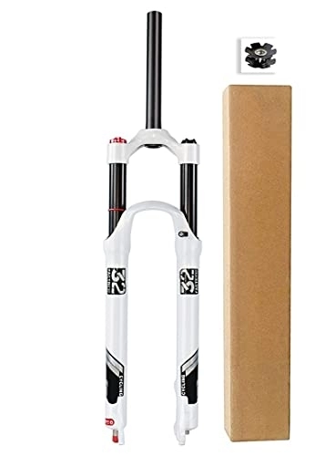 Mountain Bike Fork : TOMYEUS Mountain Bike Suspension Air Forks 26 27.5 29 Inch, Magnesium Alloy 1-1 / 8 ” Straight Steerer MTB Bike Front Fork Travel 140mm (Color : Straight Manual lock, Size : 27.5 inch)