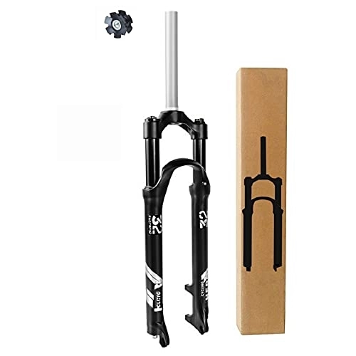 Mountain Bike Fork : TOMYEUS Mountain Bike Suspension Forks 26 / 27.5 / 29 Inch, Magnesium Alloy 1-1 / 8" Straight Tube Bicycle Spring Fork Travel 120mm (Color : A, Size : 29 inch)