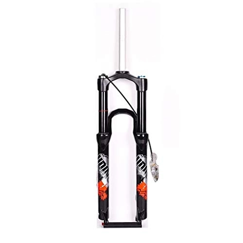 Mountain Bike Fork : TOMYEUS Mountain Suspension Forks 27.5 Inch, Aluminum Alloy Road Bike Cycling Straight Tube 1-1 / 8" Disc Adjustable Damping Travel 120mm (Color : B, Size : 27.5 inch)
