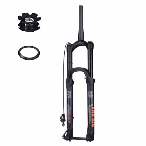 Mountain Bike Fork : TS TAC-SKY 175mm Travel MTB Fork Bike Mountain Bike Fork Bicycle Shock Magnesium Alloy 27.5 / 29 Inch (Color : Black, Size : 27.5 Tapered Remote)