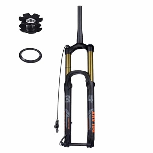 Mountain Bike Fork : TS TAC-SKY 175mm Travel MTB Fork Bike Mountain Bike Fork Bicycle Shock Magnesium Alloy 27.5 / 29 Inch (Color : Gold 27.5 Tapered Remote)