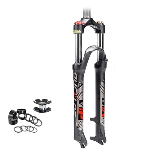 Mountain Bike Fork : TS TAC-SKY Bike Suspension Fork 26'' 27.5'' 29'' Mountain Bicycle Spring Fork Travel 100mm MTB Front Fork Cycling Accessories (Color : 27.5 Inch)