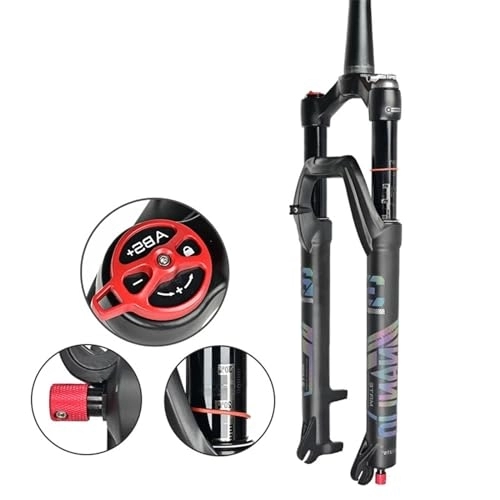 Mountain Bike Fork : TS TAC-SKY Mountain Bike Suspension Fork 29 27.5 Inch MTB Air Fork 120mm Travel Thru Axle 15x100 15x110 Quick Release Bicycle Fork (Color : 29 Manual 15x110)