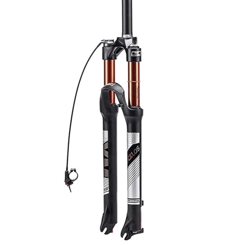 Mountain Bike Fork : TS TAC-SKY MTB Fork 120mm 140mm Bicycle Air Suspension Fork Straight / Tapered Mountain Bike Fork Quick Release RL / LO (Color : B701-RL-Straigh-27.5)