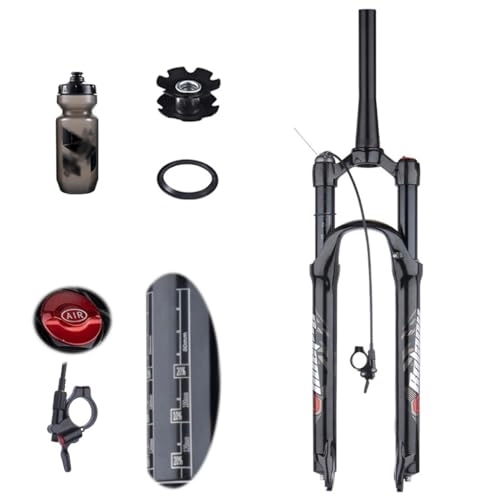 Mountain Bike Fork : TS TAC-SKY Travel 120mm MTB Air Fork Suspension Bicycle Front Suspension Mountain Bike Forks Shock Pneumatic 26 / 27.5 / 29 Inch Forks (Color : Black, Size : 27.5 Tapered Remote)