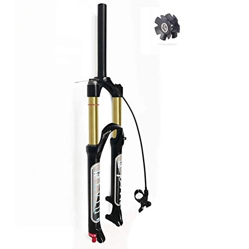 Mountain Bike Fork : TYXTYX Bicycle Air MTB Front Fork Shock Absorber 26 / 27.5 / 29 Inch, 1-1 / 8", 9mm QR, Mountain Bike Suspension Fork with Rebound Adjustment (Color : Straight Remote Lock Out, Size : 29")
