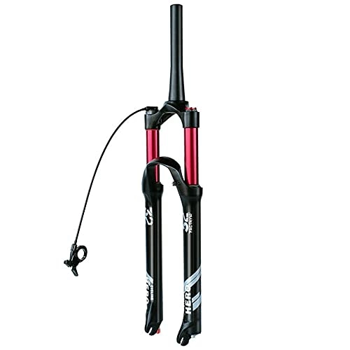 Mountain Bike Fork : Uioy 26 / 27.5 / 29 inch Mountain Bike Suspension Fork, MTB Air Front Fork Shock Absorber with Damping Adjustment, Travel 140mm (Color : Tapered Remote, Size : 29 inch)