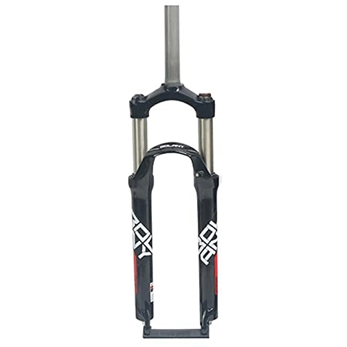 Mountain Bike Fork : Uioy 26 / 27.5 / 29 inch MTB Suspension Mechanical Fork, Aluminum Alloy Shock Absorber Front Fork, Bike Straight Steerer Fork, Manual Lockout (Color : Red, Size : 27.5 inch)