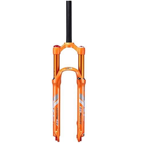 Mountain Bike Fork : Uioy Double Air Chamber MTB Front Fork, 26 / 27.5inch Mountain Bike Suspension Forks with Rebound Adjustment, Travel 120mm (Color : Orange, Size : 27.5 inch)