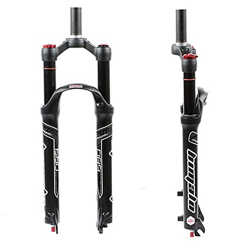 Mountain Bike Fork : Uioy Mountain Bike Fork, 26 / 27.5 / 29 Inch MTB Suspension Front Fork, Air Pressure Shock Absorber with Rebound Adjustment (Color : Straight Manual, Size : 29 inch)
