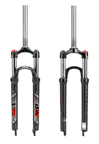 Mountain Bike Fork : UK STOCK26 27.5 29 inch MTB Suspension Fork Travel 100mm, 1-1 / 8 Straight Tube Mountain Bike Forks Disc Brake, Aluminum Alloy Bicycle Front Shock Absorbers 9mm QR Crown Lockout fit Mountain / Road BMX