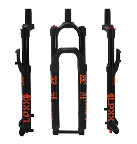 Mountain Bike Fork : UKALOU Downhill MTB Air Fork 26 27.5 29 Inch Mountain Bike Suspension Fork DH Travel 120mm 28.6mm Straight Front Fork Rebound Adjustable Thru Axle 15x100mm (Color : Black, Size : 29inch)