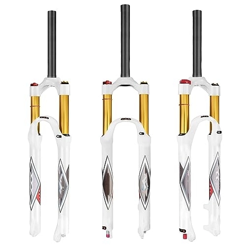 Mountain Bike Fork : Ultralight 1-1 / 8 Bicycle Suspension Fork 26 27.5 29 Inch, FO01-RK21 MTB Mountain Front Fork Straight / Tapered Tube QR 9mm(Size:27.5 INCH, Color:TAPERED MANUAL LOCKOUT)