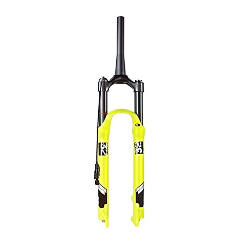 Mountain Bike Fork : UPPVTE Bicycle Suspension Fork Fork, 26 / 27.5 / 29 Inch Air Fork Travel 140mm Cone Tube 1-1 / 2" Remote Lockout 9mm QR Disc Brake (Color : Cone tube RL, Size : 27.5inch)