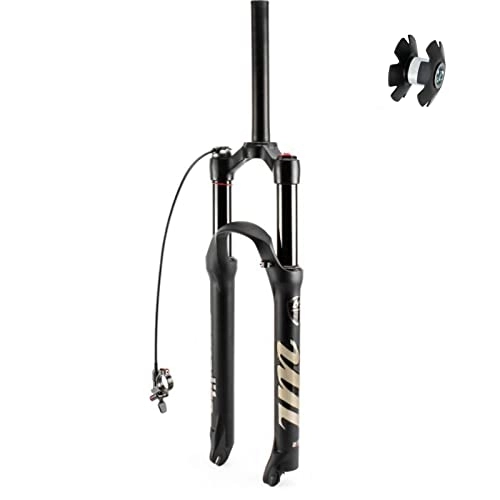 Mountain Bike Fork : UPPVTE Bike Air Front Forks, 26 / 27.5 / 29" With Scale 120mm Travel Ultralight Gas Shock Absorber Magnesium Alloy Mountain Bike Fork Forks (Color : Straight Remote Lock, Size : 27.5inch)