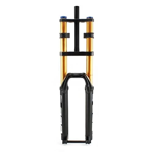 Mountain Bike Fork : UPPVTE Double Shoulder Mountain Bike Suspension Fork, 27.5 / 29inch Rebound Adjustment 170mm Travel 15 * 110mm Air Fork 36mm Tubes Forks (Color : Gold, Size : 27.5inch)