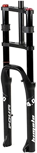 Mountain Bike Fork : UPVPTK 26" Cycling E-Bike Front Fork MTB Disc Brake 1-1 / 8" Bicycle Suspension Fork 170mm Travel Air Damping 4.0" Fat Tire QR ATB / BMX Forks (Color : Black, Size : 26inch)