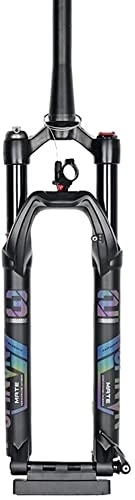 Mountain Bike Fork : UPVPTK 27.5 / 29In Front Suspension Fork, Travel 100mm Mountain Bike Air forks QR 9mm Disc Brake Damping Adjustment Cycling Accessories (Color : Black, Size : 27.5 inch)