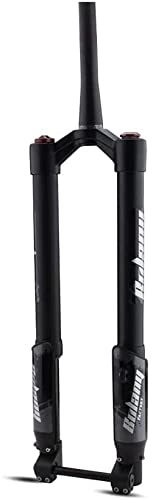 Mountain Bike Fork : UPVPTK MTB DH Downhill Fork 26 / 27.5 / 29In, with Damping Disc Brake Bicycle Air Fork 1-1 / 2" 130mm Travel 15x110mm Thru Axle Manual Forks (Color : Black, Size : 29inch)