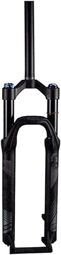 Mountain Bike Fork : VEMMIO Suspension Air Fork, Bicycle Shock Absorber 26 27.5 29, Manual Lockout Travel 120mm QR 9mm Mountain Bike Forks accessories (Color : Black+black, Size : 29inch)