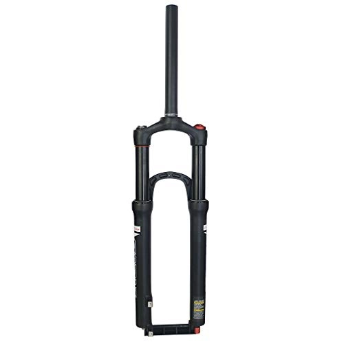 Mountain Bike Fork : VHHV 26 / 27.5 / 29 Inches Bike Front Fork Magnesium Alloy 1-1 / 8 Damping Adjustment Air Forks MTB Bicycle Downhill Cycling 9mm QR Black (Color : Manual lockout, Size : 27.5 inches)