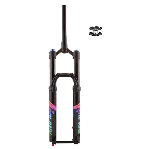 Mountain Bike Fork : VHHV Bicycle Magnesium Alloy MTB Suspension Fork 26 / 27.5 / 29 inch, 130mm Travel Tapered Steerer Front Fork FKA-010 Absorber (Size : 29 inches)