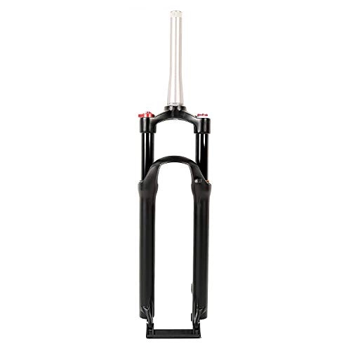 Mountain Bike Fork : VHHV Bike Air Suspension Fork, 26 / 27.5 / 29 Inch Alloy 1-1 / 8" Bicycle Front Forks Travel: 100mm (Color : No icon, Size : 29 inch)